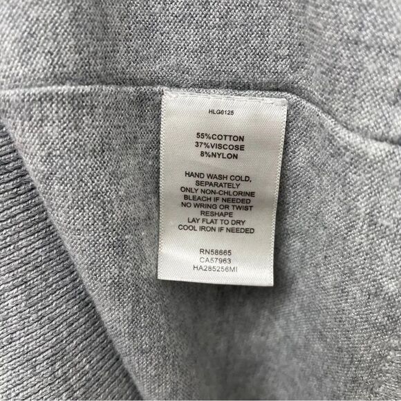 Halogen gray women’s pullover crewneck sweater 3/4 sleeves. Size large grey - Picture 4 of 9